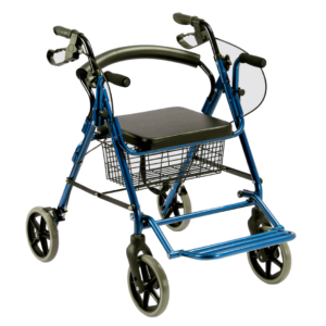 רולטור אלומיניום 4 גלגלים עם מושב ורגלית