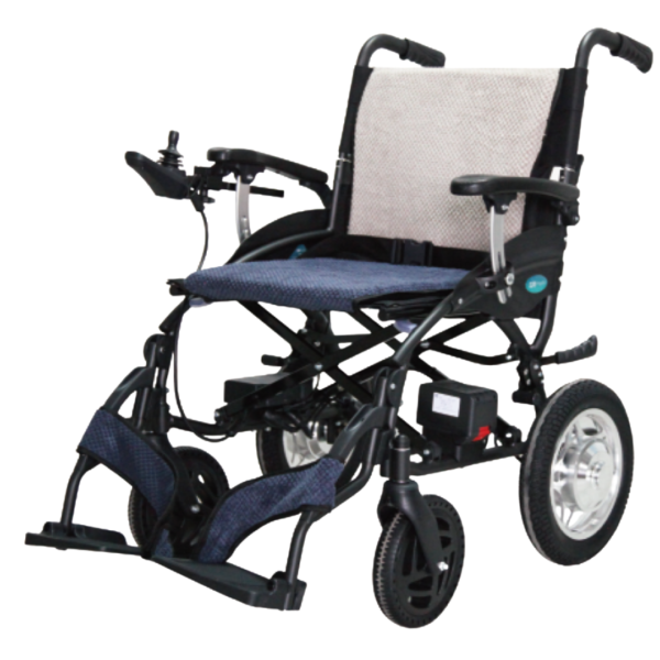 כסא גלגלים חשמלי מתקפל קל משקל 21 ק"ג עם שליטה כפולה - דגם Gold גולד